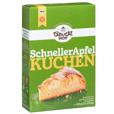 Schneller Apfelkuchen Backmischung 500g- Bauckhof Bio