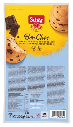 Bon Choc  220g- Schär

Luftig und leichte Brötchen mit extra viel Schokoladentropfen.
