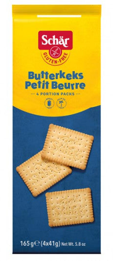 Butterkeks 165g - Schär

Butterkeks Petit beurre von Dr. Schär ist ein leckerer glutenfreier Keks mit dem extra-feinen Butteraroma.