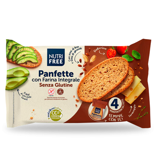 Panfette integrale (Vollkorn) 340g- Nutri Free

Mit Belag auch ideal als Proviant für unterwegs.