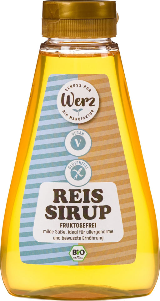 Reissirup Fruktosefrei 460g - Werz Bio

Sie können den glutenfreien Reissirup wie Honig verwenden und diesen in Rezepten dadurch ersetzen. Auch am Frühstückstisch eine willkommene Abwechslung zu Marmelade und Schokoaufstrich.