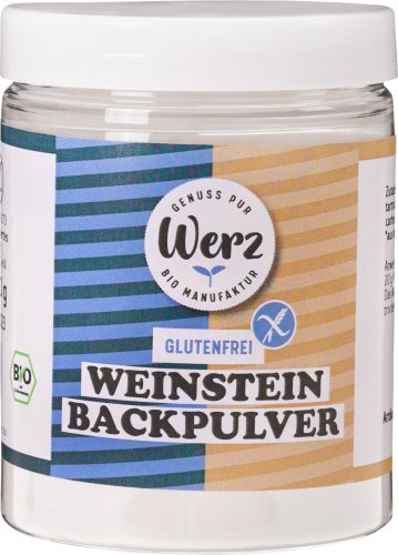 Weinstein Backpulver 150g - Werz Bio

Das glutenfreie Bio Weinstein Backpulver von Werz lockert die verschiedensten Teigsorten auf und verhilft so zu herrlich luftigen Kuchen und Gebäcken.
